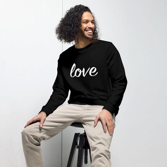 Love, the universal language, reminds us in these comfy, crew neck, long sleeve tees. Unisex fit with 'Love' hand printed on the front in white. We could all use a little more Love. 50/50 cotton/poly blend Machine washable, cold Made in California