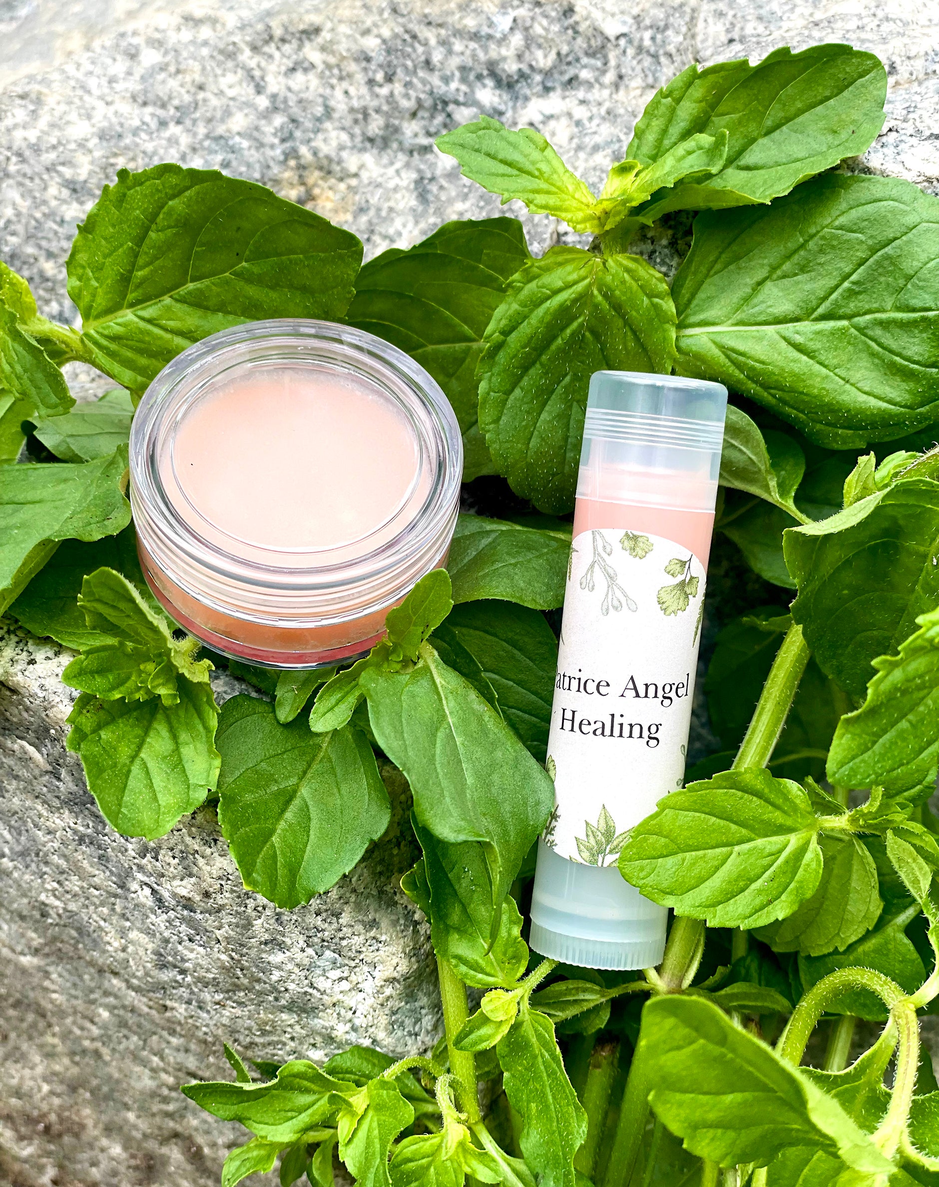 Creamy, long lasting, healing hydration lip balms in refreshing vanilla/mint.  Nourishing moisture with natural essential peppermint oil, grape seed oil, beeswax and Shea butter in BPA free, clear round jars and tubes. Made in California To preserve the natural oils, keep in a cool dry place.