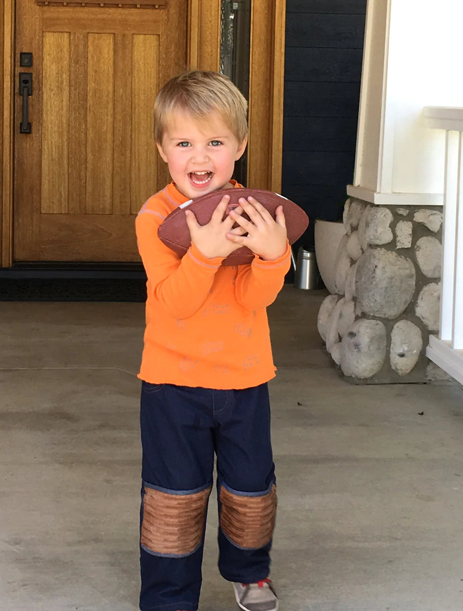 Our softest and most durable jean for the most active little cowboys,great,stretch, softness, Faux leather,padded knee patches, back pockets,contrast topstitch